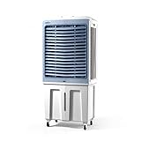 Climatizador Evaporativo Industrial 200W 72L Portátil Humidificador con 4 Packs de Hielo Enfriadores para Naves y Locales