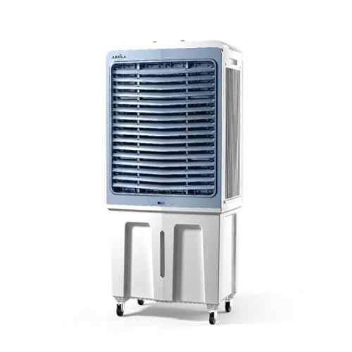 Climatizador Evaporativo Industrial 200W 72L Portátil Humidificador con 4 Packs de Hielo Enfriadores para Naves y Locales