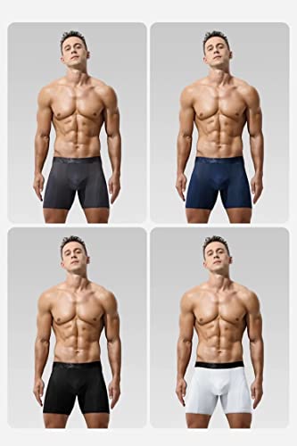 Men's Comfort Boxer Briefs Breathable Cotton Active Mesh Quick Dry Performance Underwear3