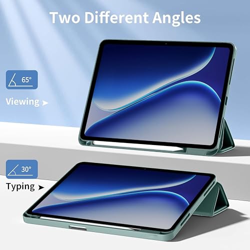 Image of TGK Flip Cover for OnePlus Pad Go 2 12.1 inch Smart Tablet Case Trifold Stand with Pencil Holder (Green)