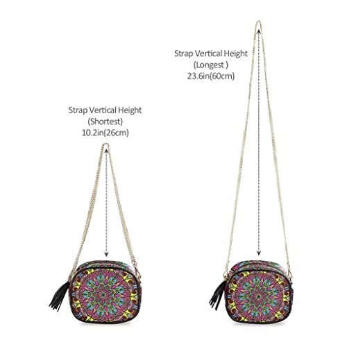 Sangle en cuir et imprimé géométrique : l'élégance du mini sac à main simple - 3