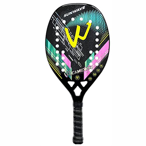 Raquete Tenis Praia Beach Tennis Camewin Carbono 3k Sunwave Profissional Iniciante Intermediário