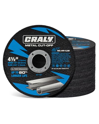 CRALY 4-1/2 Inch Cut-Off Wheels for Cutting Metal & Stainless Steel, P