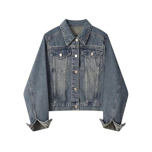 Veste en jean femmes style coréen fluide haut manches longues
