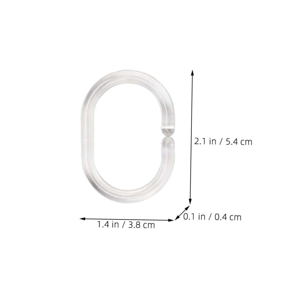 MAGICLULU 5 Set Anello per Appendere della Doccia Anello della Fibbia della Appendiabiti per Asta Doccia Forniture per Tende da Bagno Anelli Doccia in Plastica 48 Pezzi * 5