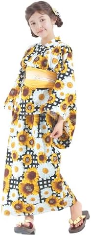 [NISHIORI] 浴衣 2way セパレート ワンピース 4点セット 女の子 キッズ 浴衣ドレス キャミソール 兵児帯2本がセット 10柄 6サイズ