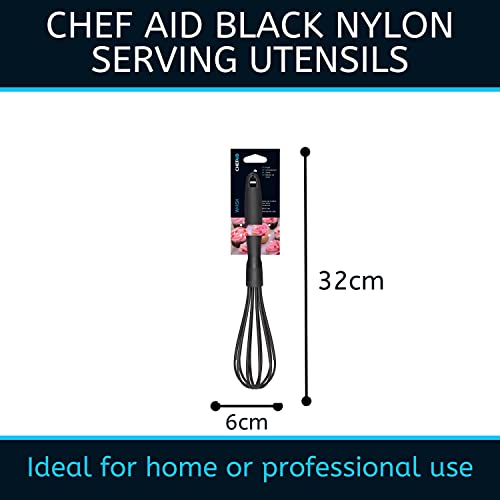 Chef Aid Nylon Whisk, BPA Free Kitchen Utensil for use with Non-Stick Cookware, Black - Image 3