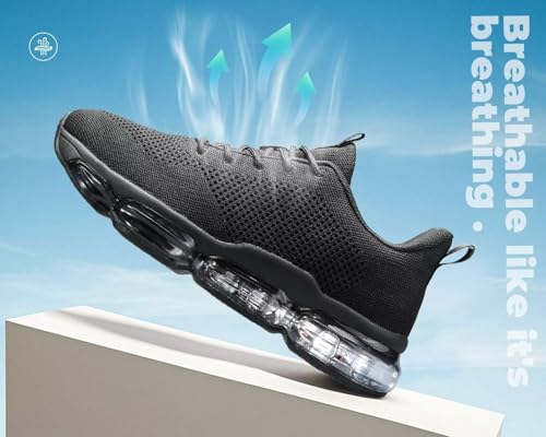 Image of Socviis Men's Air Cushion Running Shoes Breathable Tennis Fashion Sneakers Non Slip Workout Casual Sport Shoes Gym Training Comfortable Walking Shoes