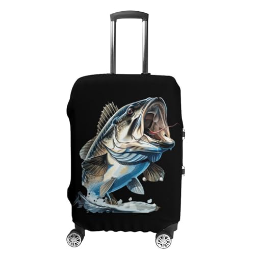 Bass Fishing Luggage Cover Suitcase Cover Protector Anti-scratch Travel Suitcase Wrap for Unisex XL