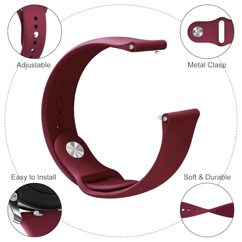 Correa deportiva de silicona compatible con Garmin 18 mm miniatura 2