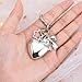 Silver Keychains Heart Bow Flower Keychain Accessories Kawaii Key Chains Women Cute Keychain Charms Floral Bowknot Heart Phone Charm Bag Charms for Handbags Key Chain Key Ring Pendant Purse Charm