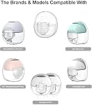 Pièces de pompe à sein compatibles avec MomMed S21 S18, 24mm Mélanger les valvules, le diaphragme de silicone, la tasse de collecte de lait