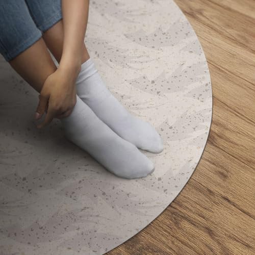 Tapis vinyle ø150 cm rond maison deco sol durable salon et chambre