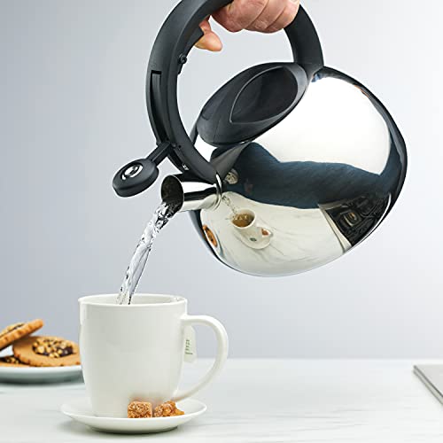 Farberware Stainless Steel Tea Kettle, Whistling Teapot, 2.3-Quart, Silver - image 2
