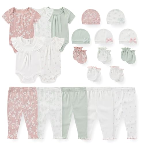 Image of JELYLOVE Unisex Baby Boy Girl Bodysuits Sets 20 Pack Cotton Casual New Born Clothes Comfort Infant Outfit Essentials