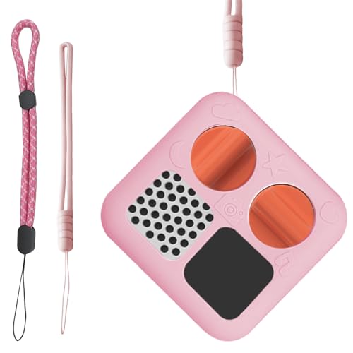 Pink Silicone Adventure Jacket for Mini with Matching Wrist Lanyard Silicone Case for for Mini Kids Audio & Music Player Anti-slip Skin Cover Case