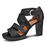 Schuhspitze: offen Paul Green 6657-062 Damen Sandalette aus Lederimitat leichte und Flexible Sohle, Groesse 37 1/2, schwarz