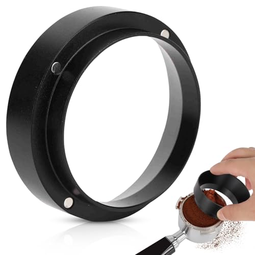 58mm Dosing Funnel, Aluminum Espresso Dosing Portafilter Dosing Funnel Coffee Dosing Ring with Magnetic Espresso Accessories for Home/Cafe (58mm)