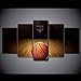 Produktbild bonniegj HD Drucke Bilder Moderne Leinwand Poster 5 Stücke Basketball Kurs Gemälde Für Wohnzimmer Home Wandkunst Gym Decor Rahmen