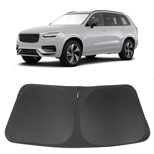 Image of Windshield Sun Shade Custom Fit for 2016-2024 2025 2026 Volvo XC90 Accessories Foldable Sunshade Sun Blocker Protect Car from Sun Rays & Heat Damage Keep Car Cooler