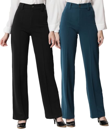 Image of KOTTY Women Polyester Blend Solid Trousers
