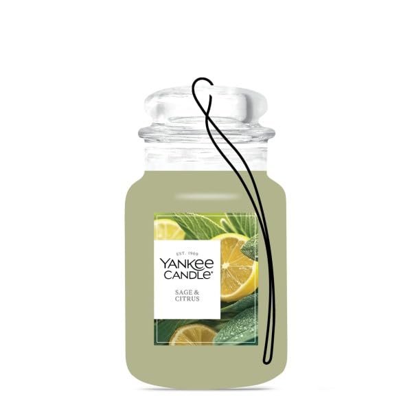 Image of Yankee Candle Paper Car Jar, Balsam & Cedar, Clean Cotton, Coconut Beach, Midsummer Night, Pink Sands & Sage & Citrus (Variety Pack)