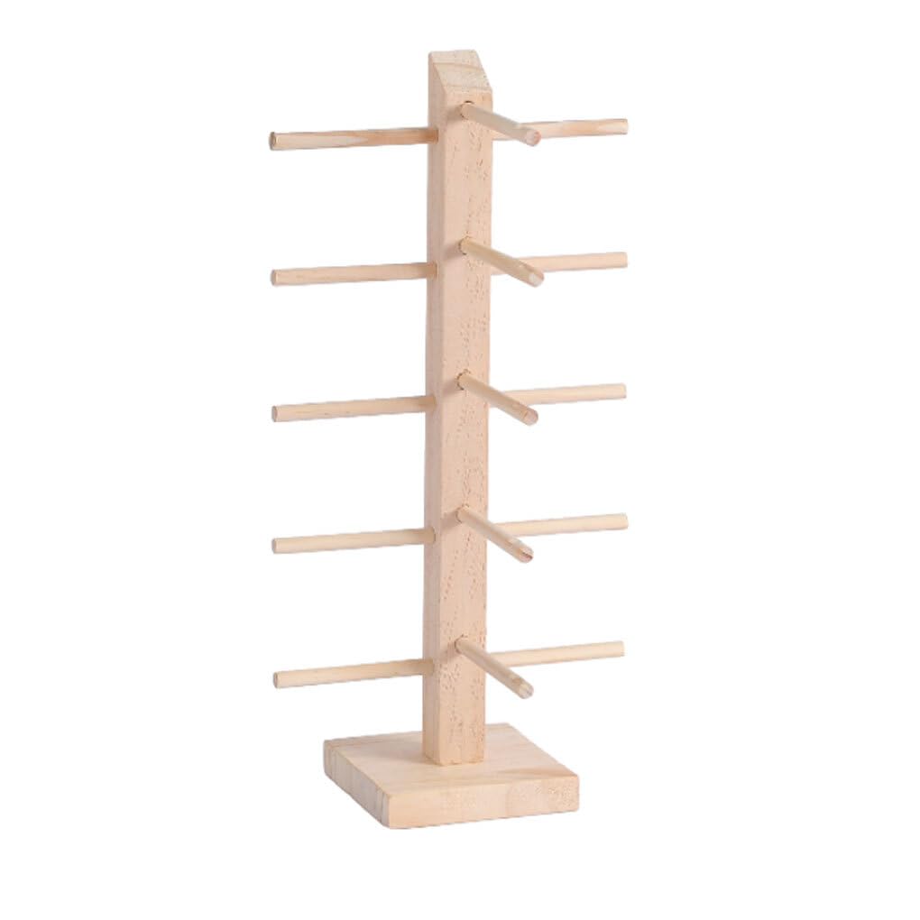 TWISAXC Wooden Rack For Jewelry Storage Durable And Sturdy Jewelry 5 pairs
