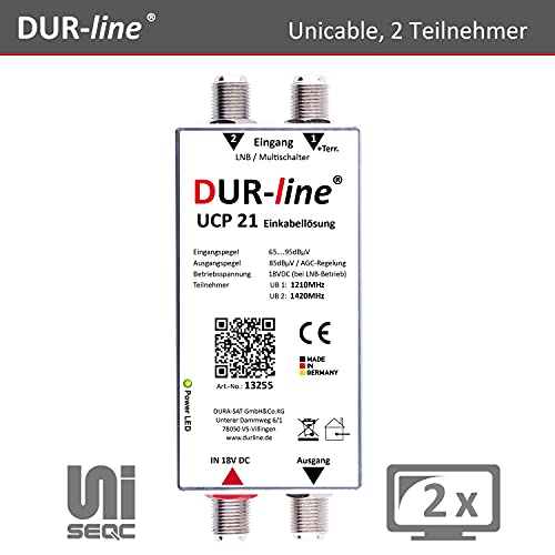 Quad LNB Multischalter DUR-line UCP 21 Set für Satellitenempfang