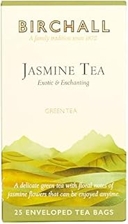 Birchall Tea Bags, Jasmine Tea Gift Set, Green Tea Bursting with Full Flavour, Perfect Herbal Tea Gift Set, 25 Enveloped of Plant-Based Prism Tea Bags