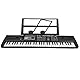 Digital Keyboard, Ideales Einsteiger-Keyboard mit 61 Tasten & zahlreichen Instrumentenklängen, Portables Keyboard zum Lernen für Anfänger mit Ständer & Mikrofon, Jungen und
