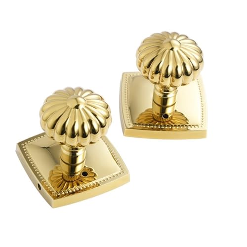Serrure de porte dorée rétro en laiton robuste pour intérieur chic - 7
