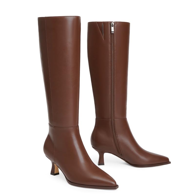 Image of Modatope Knee High Boots for Women Kitten Heel Boots