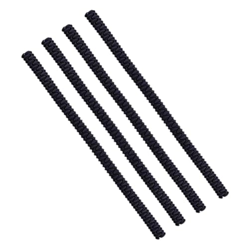 Vistnale Tiras aislantes de protección de Silicona | 4 Tiras aislantes de Silicona, Protector de Horno Resistente al Calor, protección de Cubierta de Rejilla de Horno de Seguridad para niños (Negro)