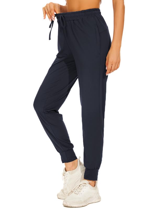 Womens Casual Pants with Zipper Pockets High Waist Lounge Sweatpants for Yoga Travel Hiking