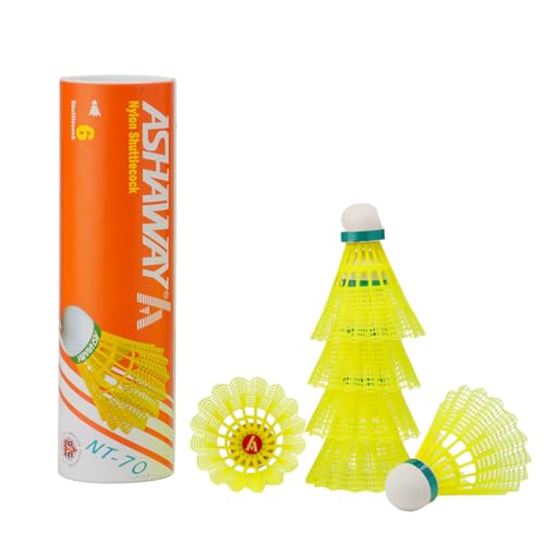 Image of ASHAWAY Badminton Rackets Set of 2 - AM 9850 SQ | Aluminum Rackets Combo with 6 Shuttlecock Pack & Half Cover | Ideal for Adults & Kids | Lightweight & Durable for Recreational Play