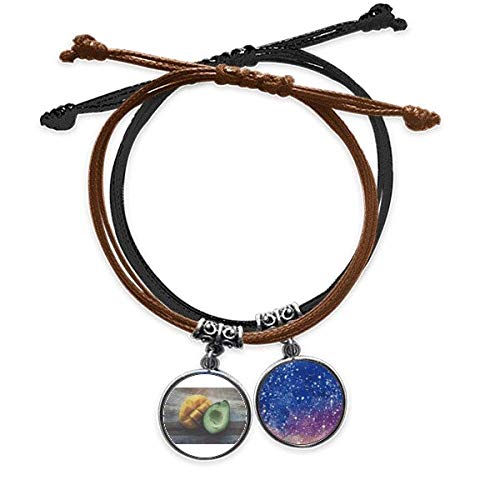 Pulsera de aguacate la foto cadena cuero cuerda mano fruta tropical amuleto ajustable
