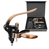 KANDOHAUS Cork Screw Wine bottle opener - 7 accessories in a premium box - Sturdy Rabbit Wine Opener Manual - Foil Cutter - Extra Spiral - Bottle Stopper - Drip Ring - Aerator Pourer – Opener Lever