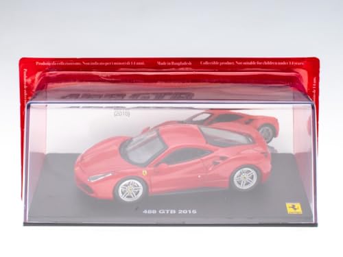 OPO 10 - 1/43 car compatible with Ferrari 488 GTB 2015 - GT008, Red - Image 3