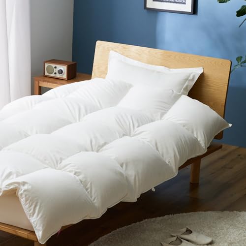 [甲州羽毛本掛けふとん]手洗いできるウクライナホワイトダウン93% ホワイト(ダブル) ふとんカバー付 ウォッシャブル 寝具 布団 羽毛布団 掛け布団 掛布団 掛けふとん 富士吉田市