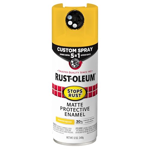 Image of Rust-Oleum Stops Rust 5-in-1 Spray Paint, Matte Roasted Squash Yellow
