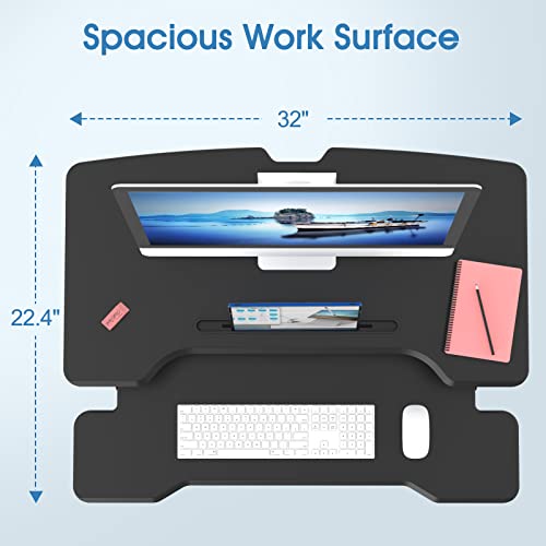 Jylh Joyseeker 32 Inch, Height Adjustable Sit Stand Desk Riser thumb #1