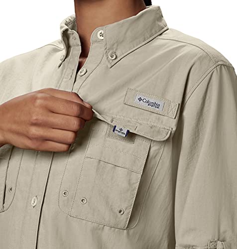 Columbia Women's Pfg Bahama Ii Long Sleeve Shirt, Breathable, Uv Protection, Fossil, Large #TOP3