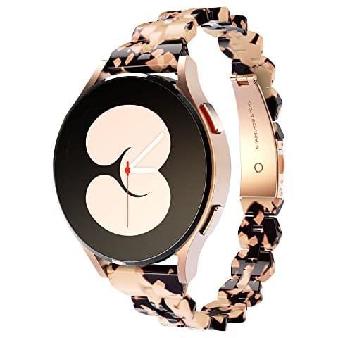 BAIHUIAM 20mm Resin Band for Galaxy Watch 6/5/4 - Ultralight & Water-Resistant, Super Easy to Adjust, Multi-Colored Floral Textures Cover