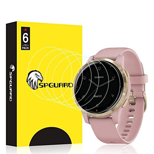 SPGUARD - Protector compatible con Garmin vivoactive 4S, [6 piezas] LiQuidSkin protectores de...