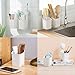 TAILI Suction Toothbrush Holder for Shower Wall, No Nail, No Glue, No Tool! Self-draining Shower Cup for Razor, Toothpaste, Kitchen Tableware, Strong Suction Cup Toothbrush Holders for Bathroom, White