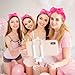WHAVEL 9 Pack Hot Pink Spa Headbands - Soft Fluffy Makeup Removal, Facial Care, and Bachelorette Party Favors