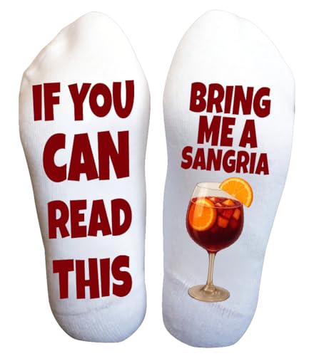 Bring Me a Sangria Socks – Funny Wine Lover Gift for Men & Women – Christmas Stocking Stuffers