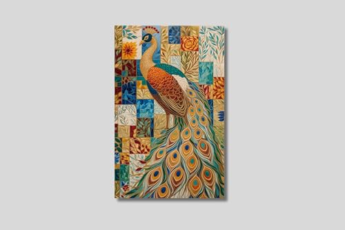Affiches paon doré et art sur toile vintage pour déco de chambre