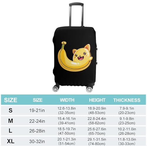 Happy Banana Cat Luggage Cover Suitcase Cover Protector Anti-scratch Travel Suitcase Wrap for Unisex M2
