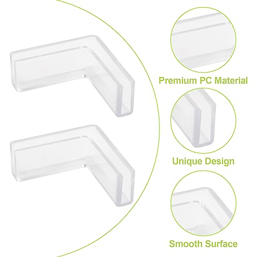 UFURMATE Glasverbinder, L-förmige Glasverbinder, transparent, 90-Grad-Glasklemmen, randloser Clip-Halter für Befestigung oder DIY-Fischtank, Glas-Acryl-Vitrine, 24 Stück